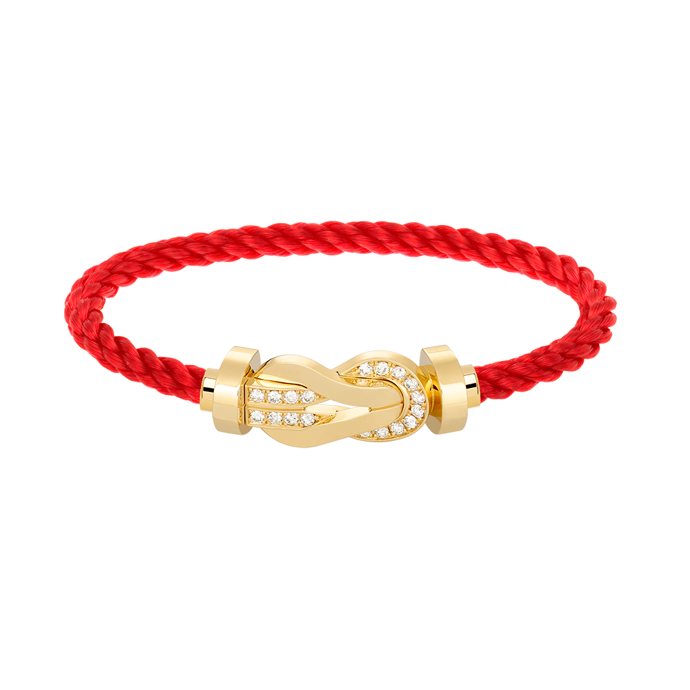 [AuraEcho]CHANCE LARGE 8 FIGURE BUCKLE HALF DIAMOND BRACELET GOLD
