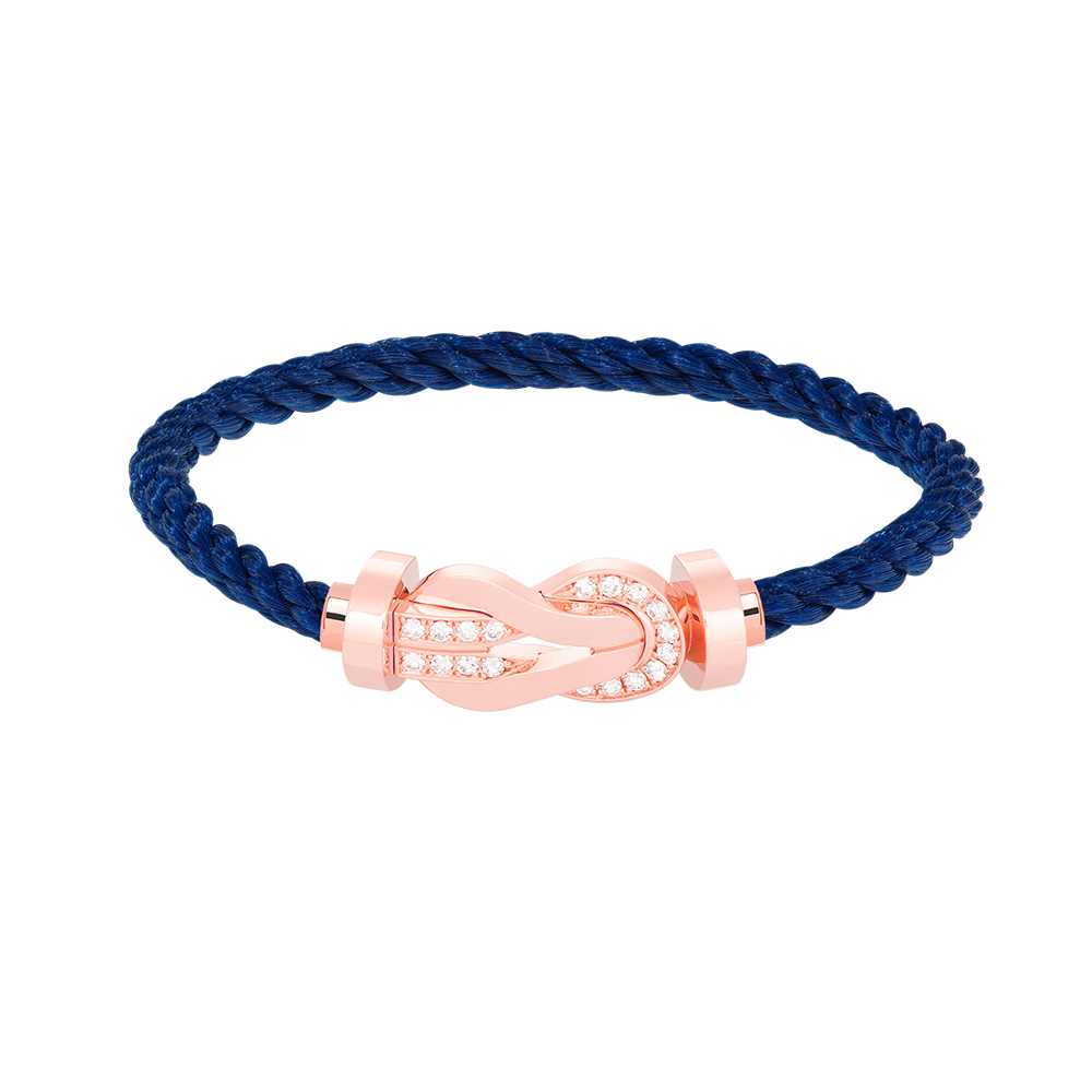 [AuraEcho]CHANCE LARGE 8 FIGURE BUCKLE HALF DIAMOND BRACELET ROSE GOLD