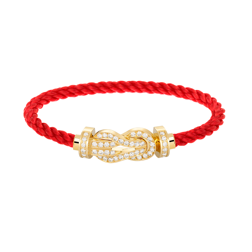 [AuraEcho]CHANCE LARGE 8 FIGURE BUCKLE FULLDIAMOND BRACELET GOLD