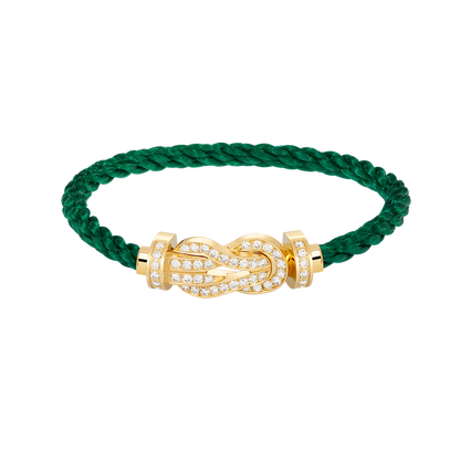[AuraEcho]CHANCE LARGE 8 FIGURE BUCKLE FULLDIAMOND BRACELET GOLD