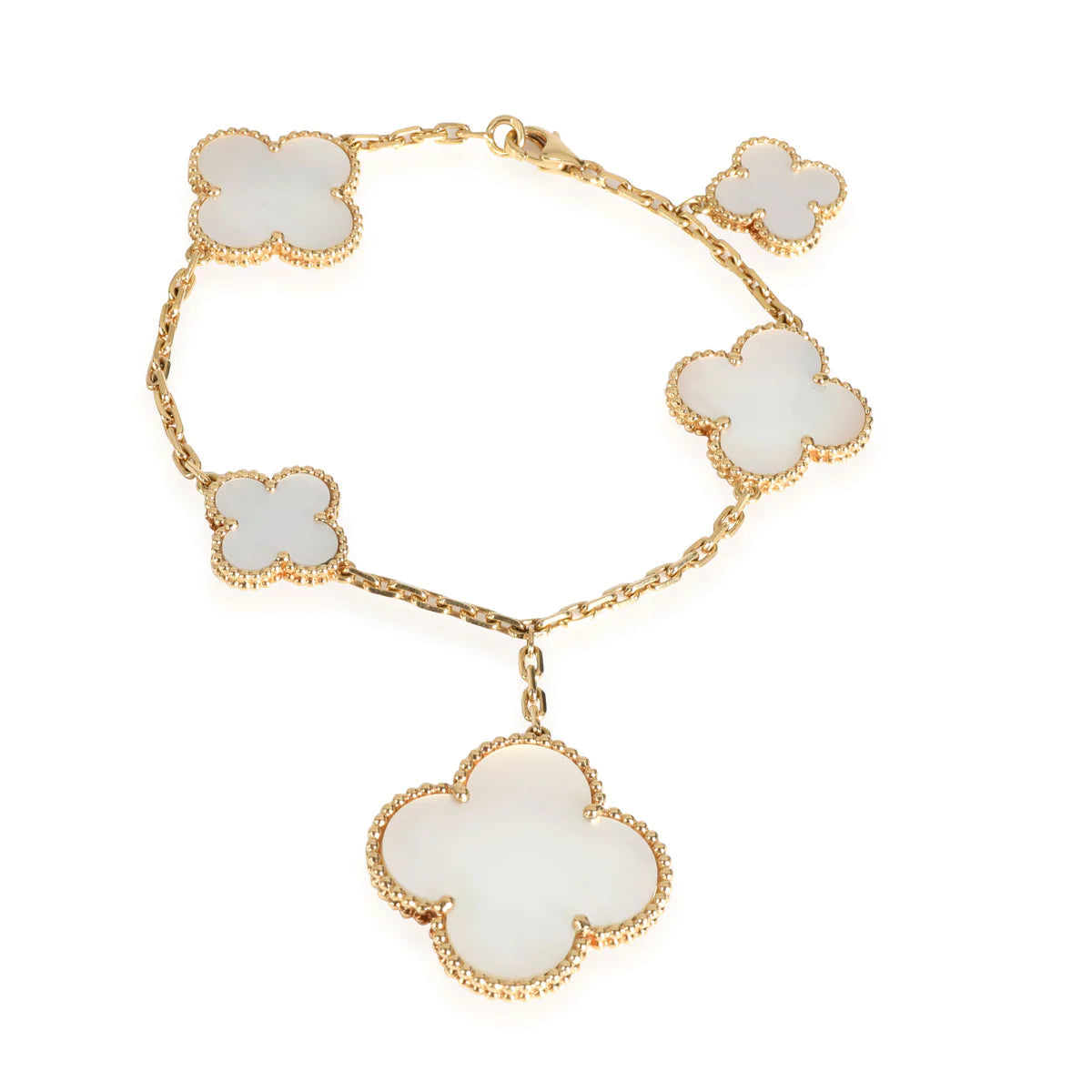 [AuraEcho]MAGIC CLOVER MOP GOLD BRACELET 5 MOTIFS