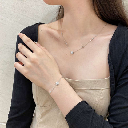 [AuraEcho]Dazzling Round Cut Shape Bracelet