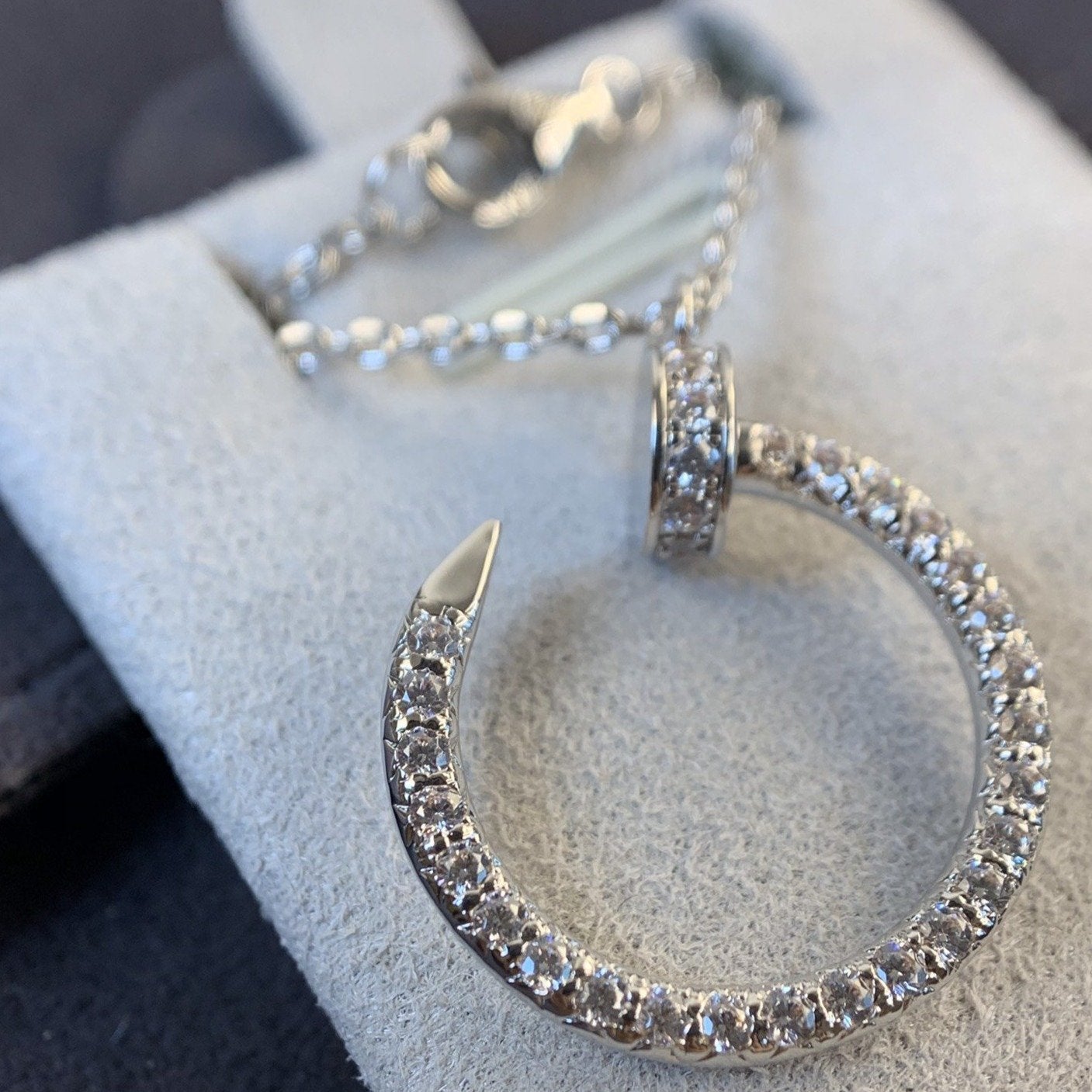 [AuraEcho]JUSTE NECKLACE SILVER DIAMONDS