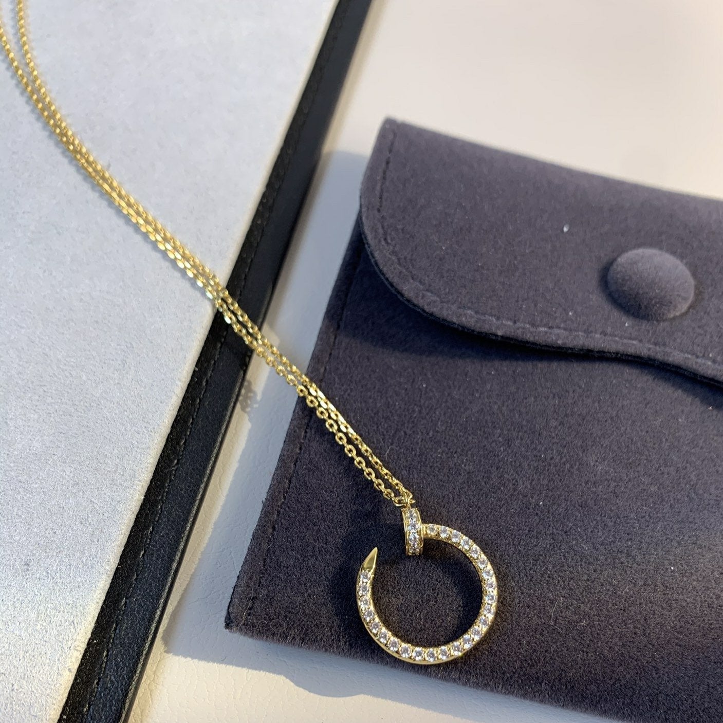 [AuraEcho]JUSTE NECKLACE GOLD DIAMONDS