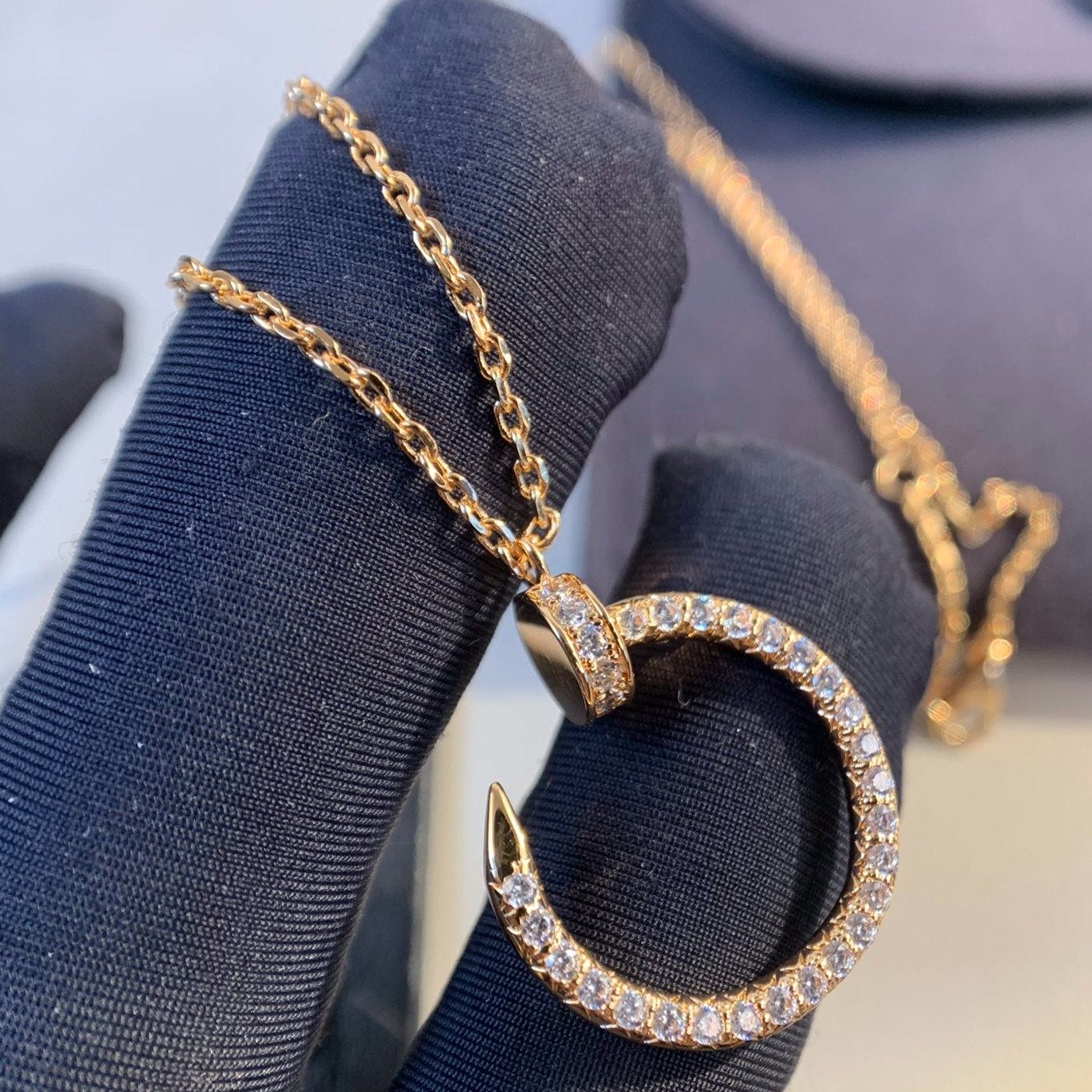[AuraEcho]JUSTE NECKLACE PINK GOLD DIAMONDS