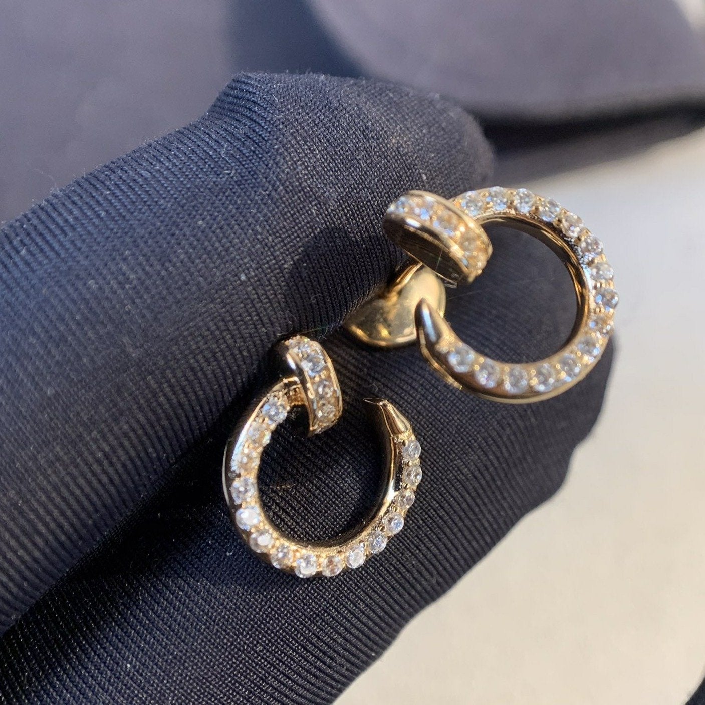 [AuraEcho]JUSTE EARRINGS GOLD DIAMONDS