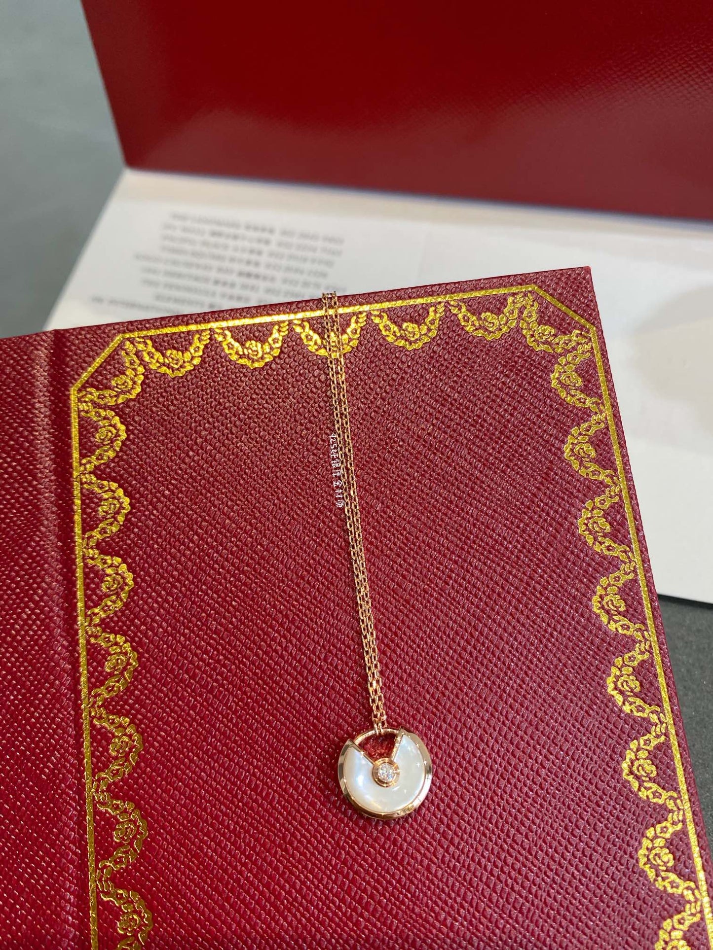 [AuraEcho]AMULETTE ROSE GOLD MOP NECKLACE