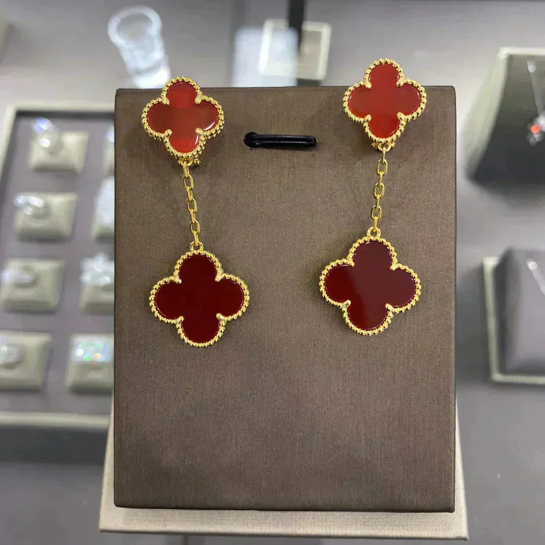 [AuraEcho]CLOVER 2 MOTIFS  EARRINGS (MULTIPLE CHOICESC