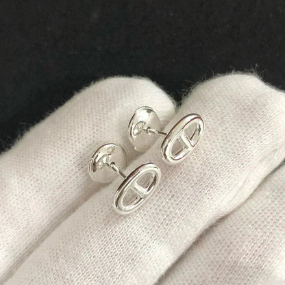 [AuraEcho]CHAINE SMALL EARRINGS GOLD AND SILVER