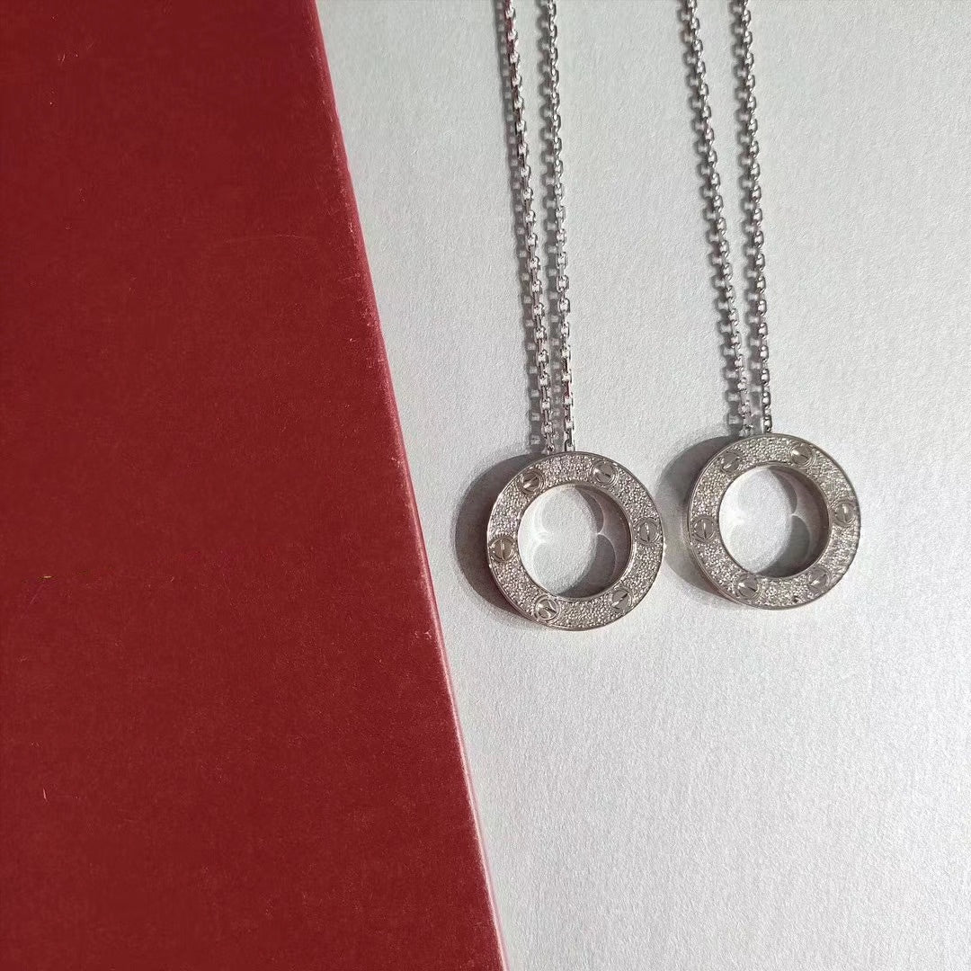 [AuraEcho]LOVE NECKLACE ADJUSTABLE SILVER