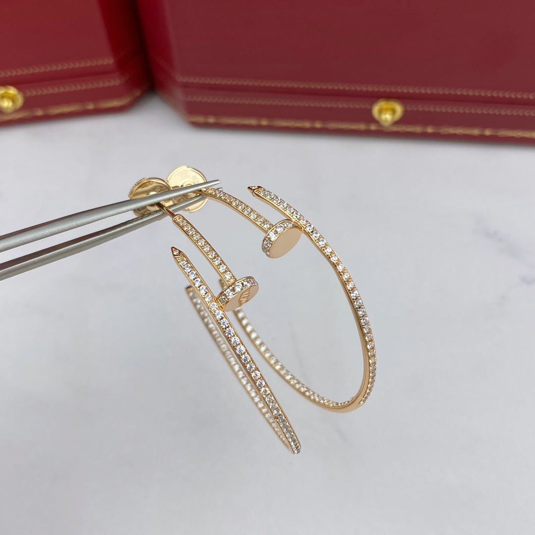 [AuraEcho]JUSTE EARRINGS FULL DIAMONDS 1.8MM