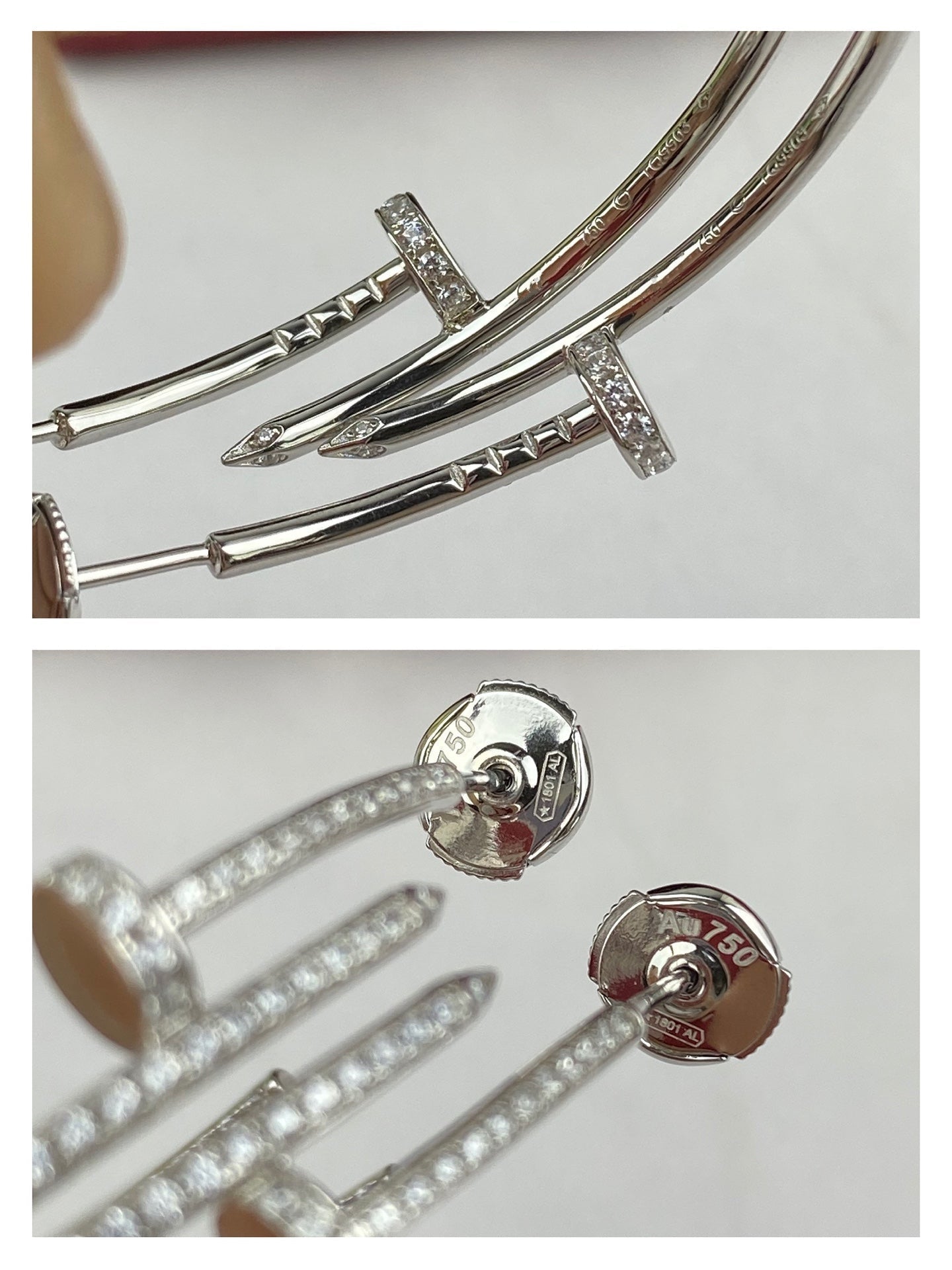 [AuraEcho]JUSTE EARRINGS FULL DIAMONDS 1.8MM