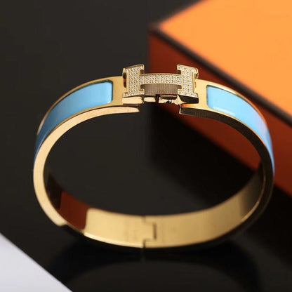 [AuraEcho]H CLOUD BLUE BRACELET GOLD DIAMOND