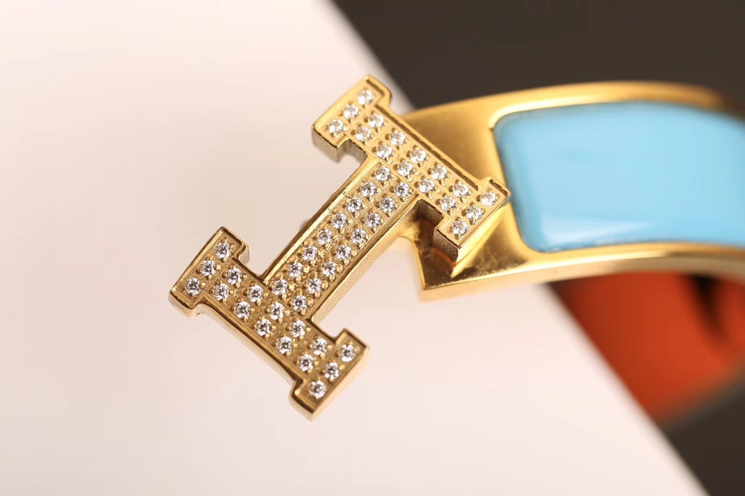 [AuraEcho]H CLOUD BLUE BRACELET GOLD DIAMOND