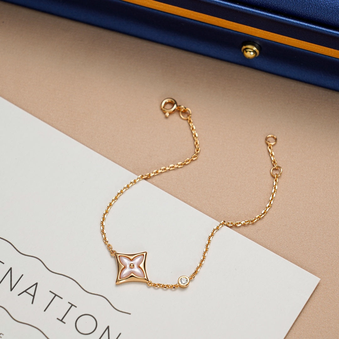 [AuraEcho]STAR 1 DIAMOND PINK GOLD BRACELET