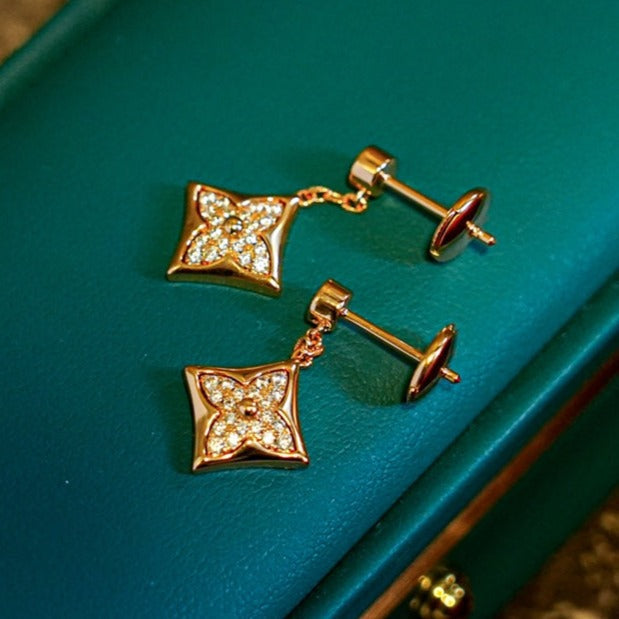 [AuraEcho]STAR DIAMONDS EARRINGS GOLD