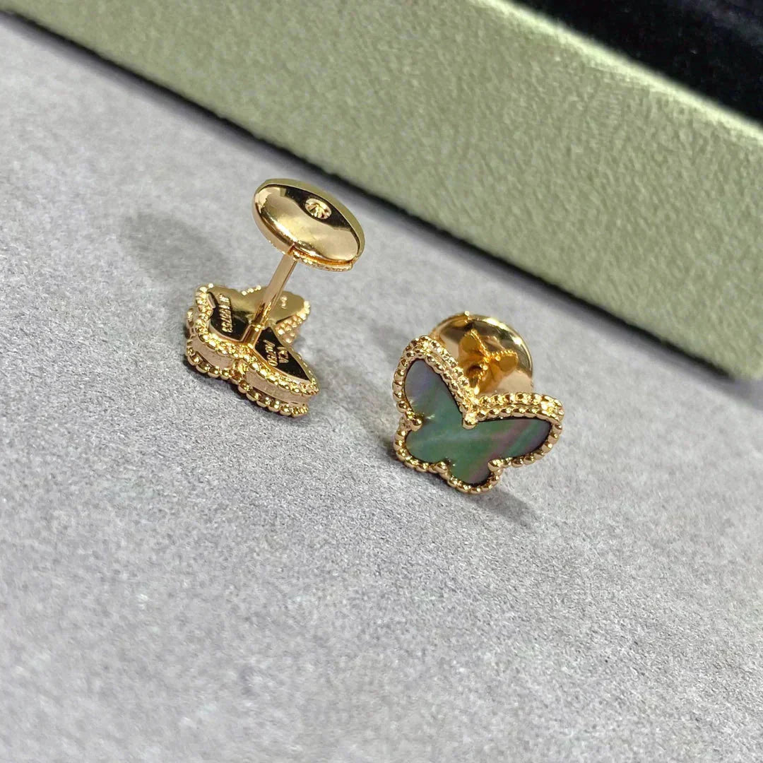 [AuraEcho]BUTTERFLY DARK MOP  EARRINGS
