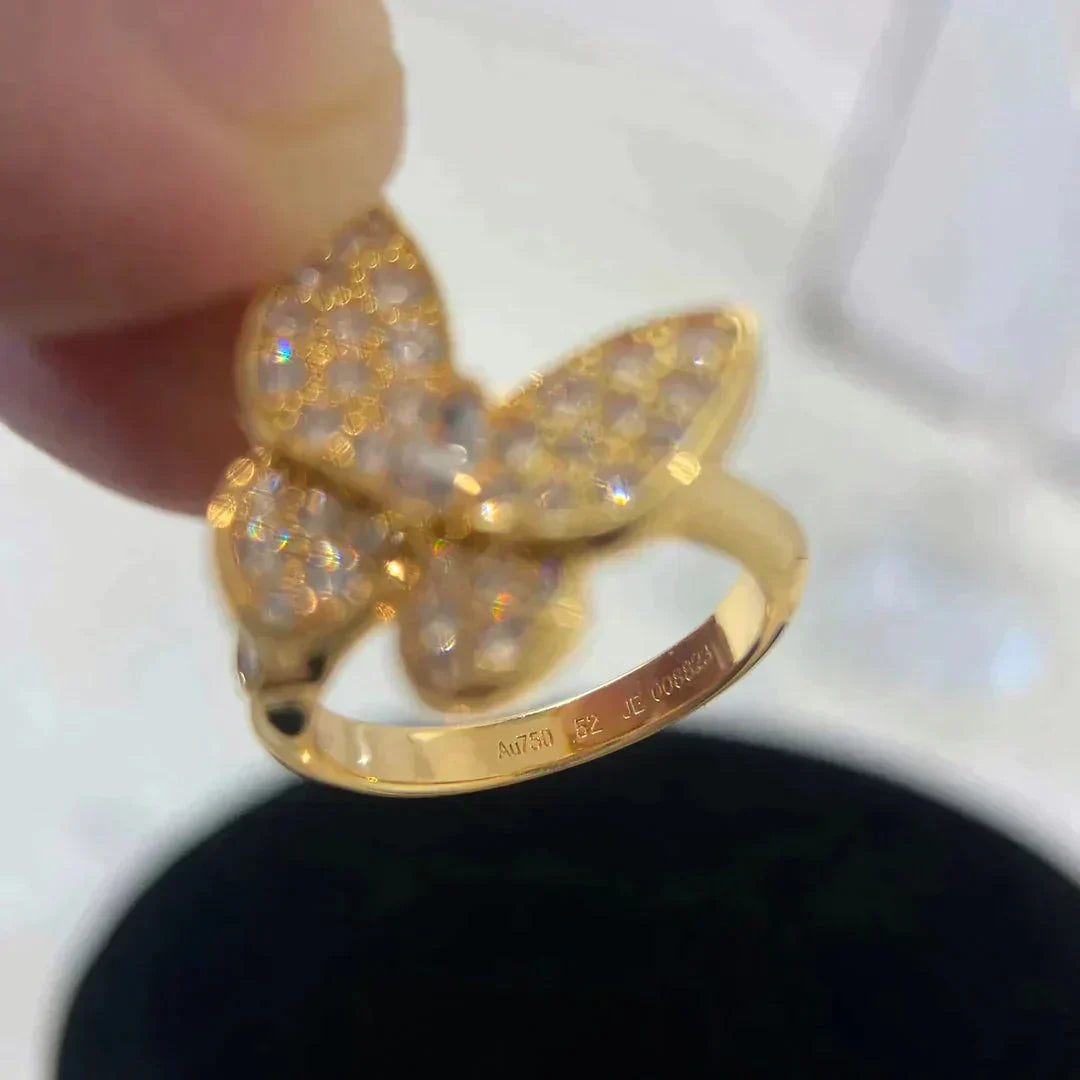 [AuraEcho]BUTTERFLY DIAMOND RING