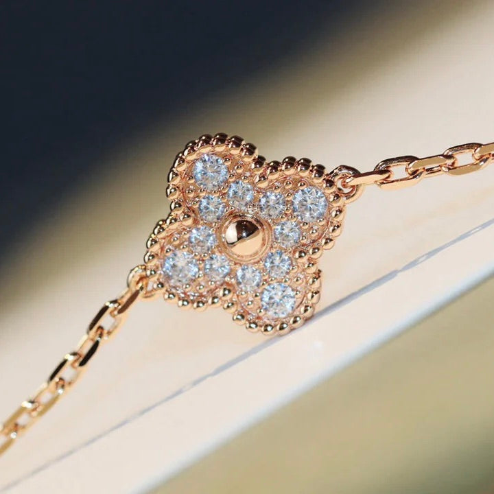 [AuraEcho]CLOVER 20 MOTIFS LASER DIAMOND NECKLACE