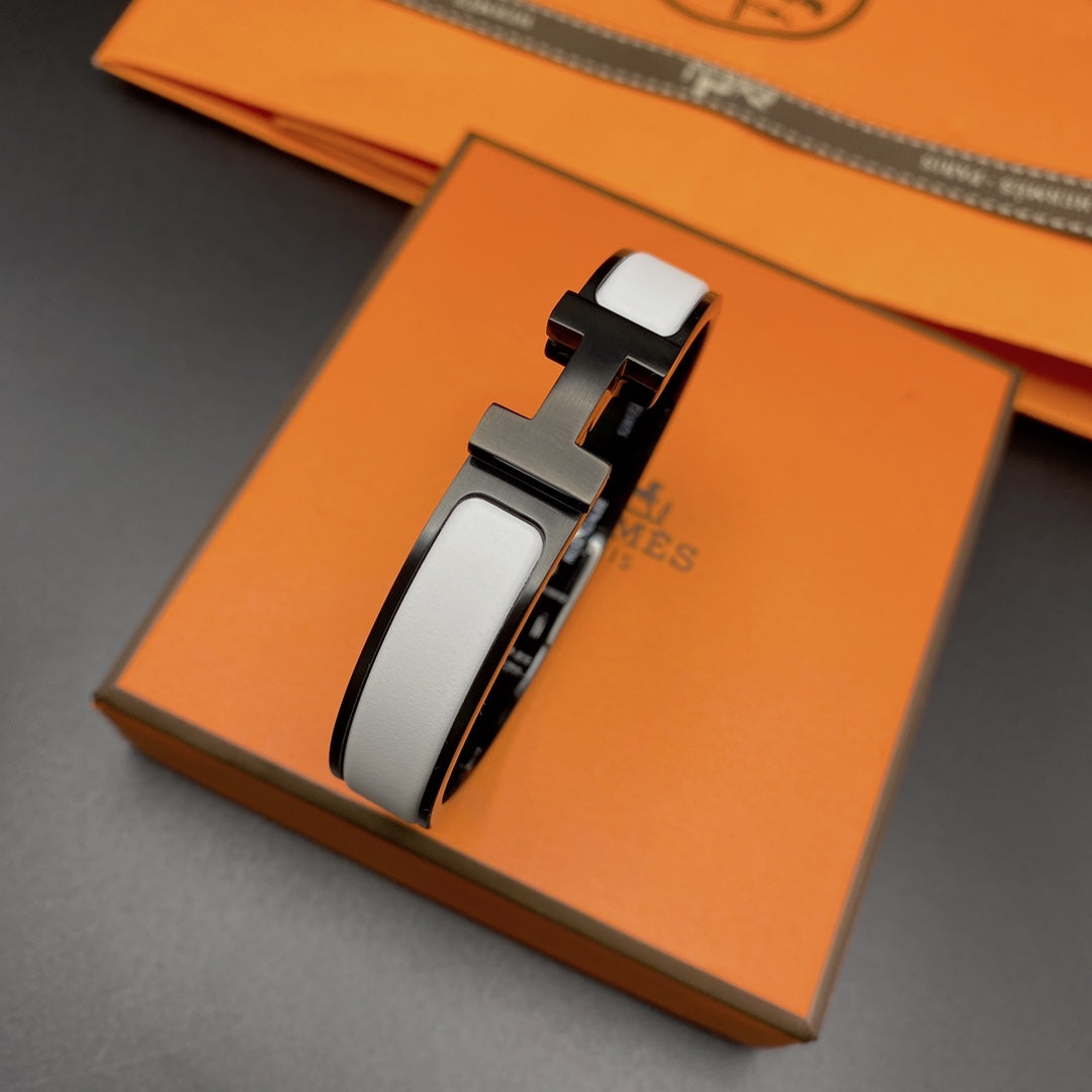 [AuraEcho]H BRACELET 12MM BLACK WHITE CERAMIC