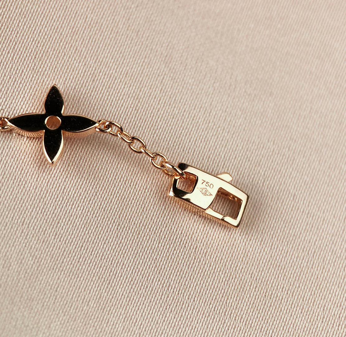 [AuraEcho]STAR AND SUN 7 MOTIFS GOLD BRACELET
