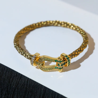 [AuraEcho]FORCE 10 GOLD GREEN DIAMOND PAVED