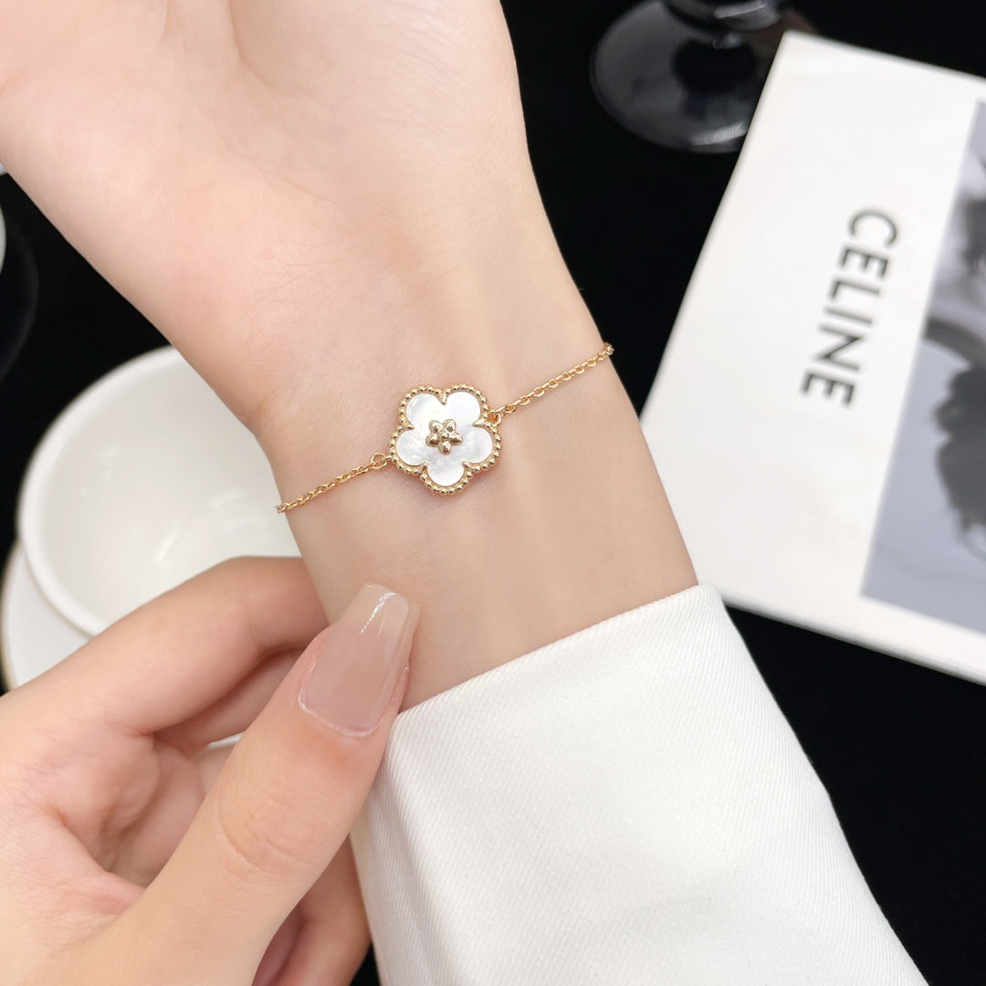 [AuraEcho]LUCKY SPRING ROSE GOLD MOP BRACELET