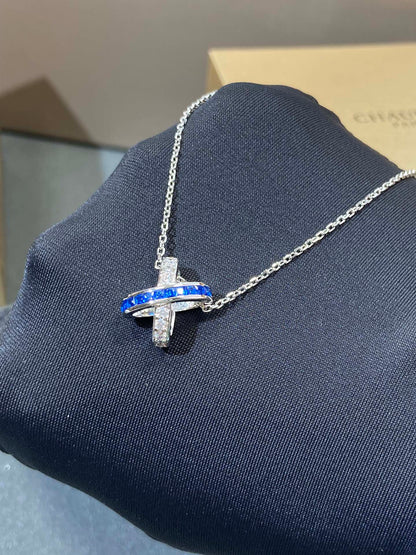 [AuraEcho]LIENS DIAMOND SILVER NECKLACE