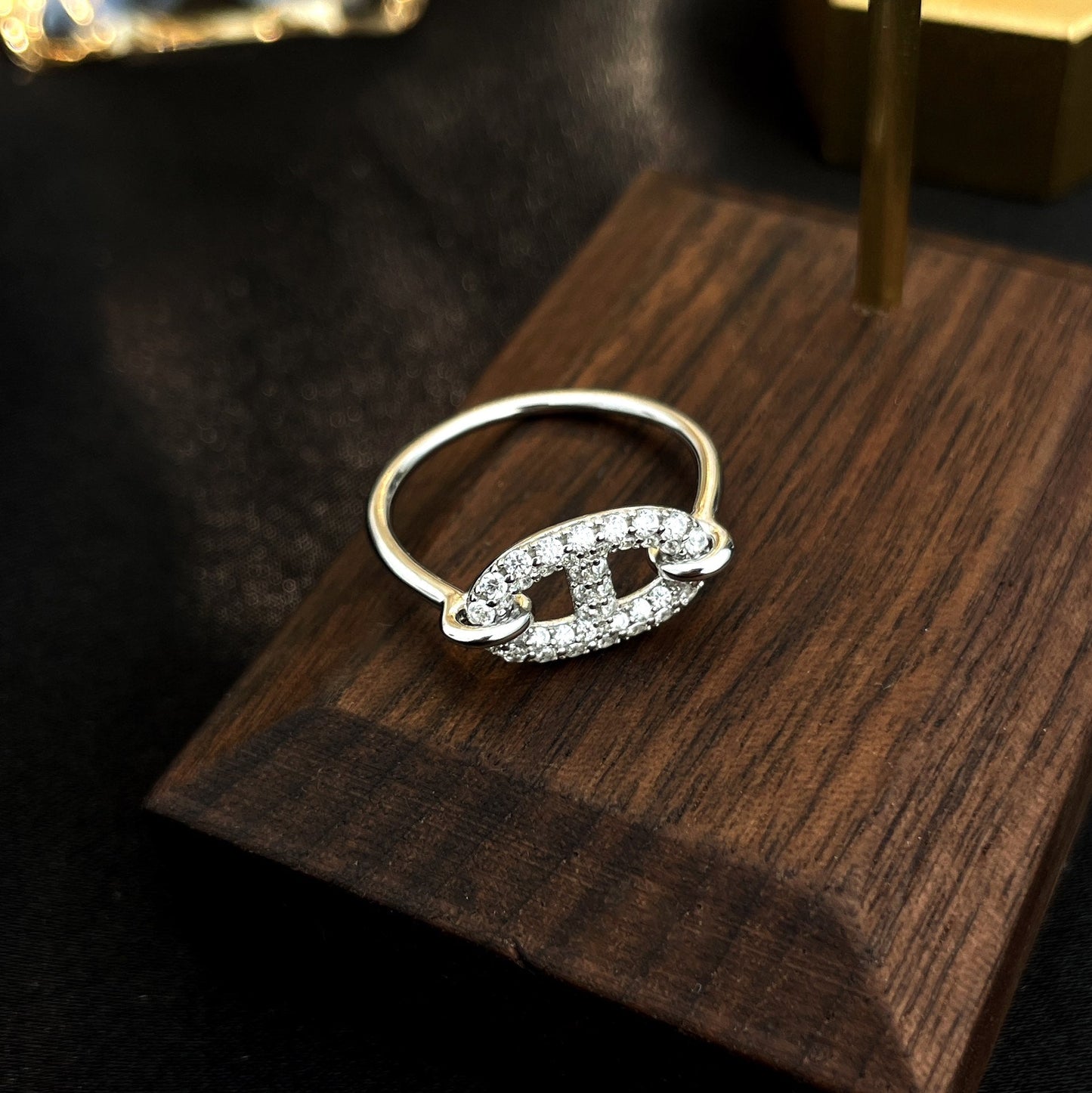 [AuraEcho]RONDE SMALL SILVER DIAMOND RING