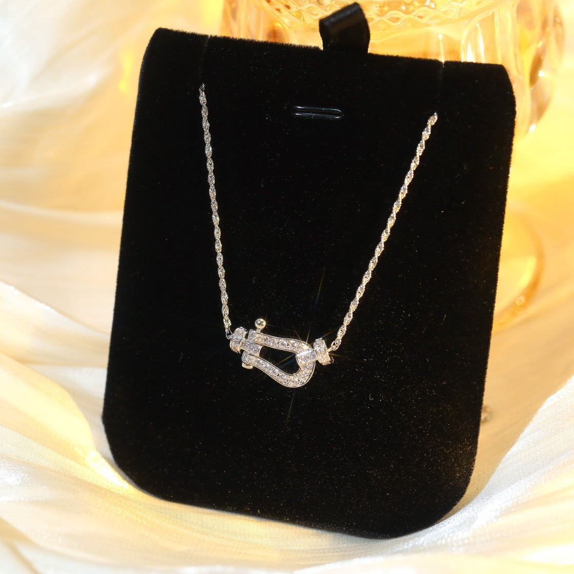 [AuraEcho]FORCE 10 DIAMOND SILVER NECKLACE MINI MODEL