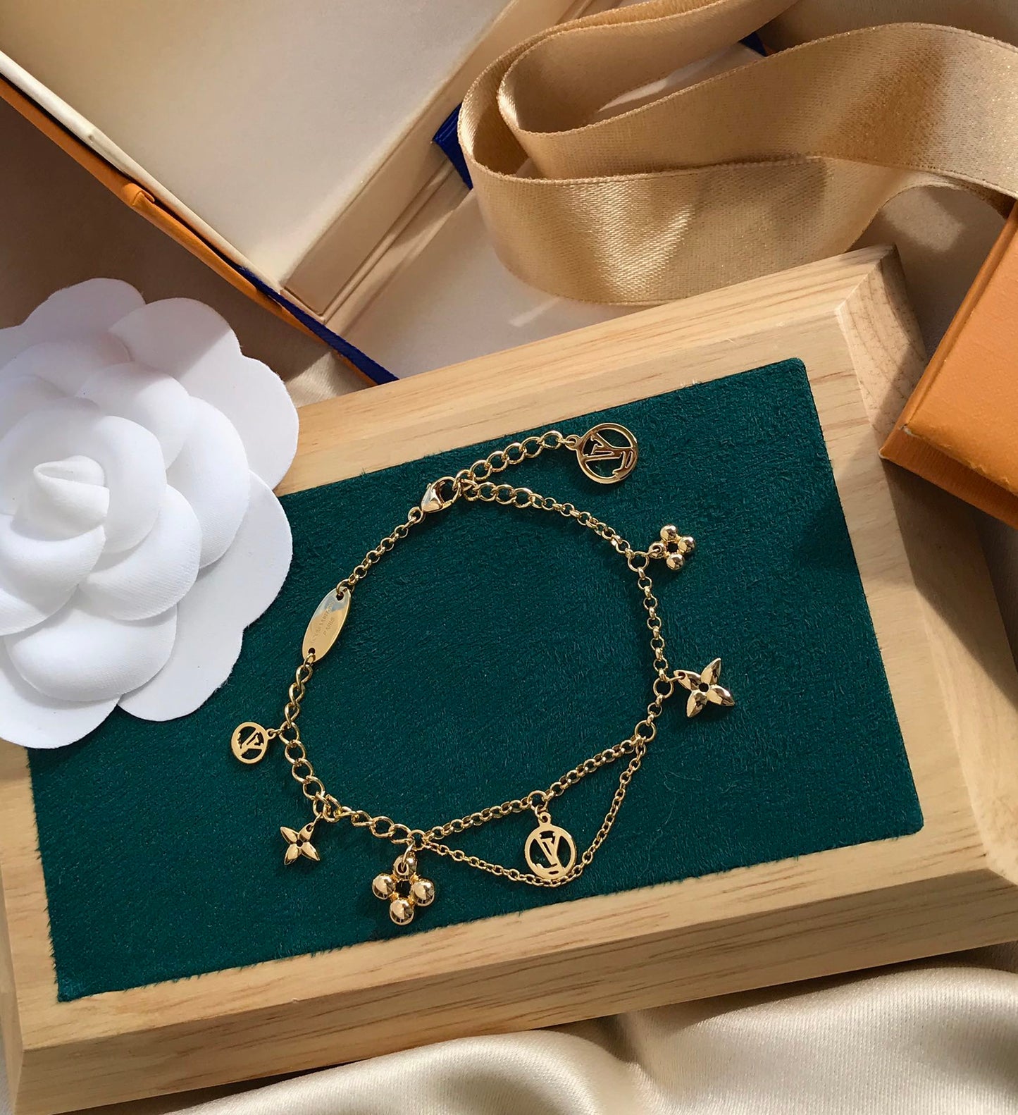 [AuraEcho]AuraEchoING PINK GOLD MOP BRACELET