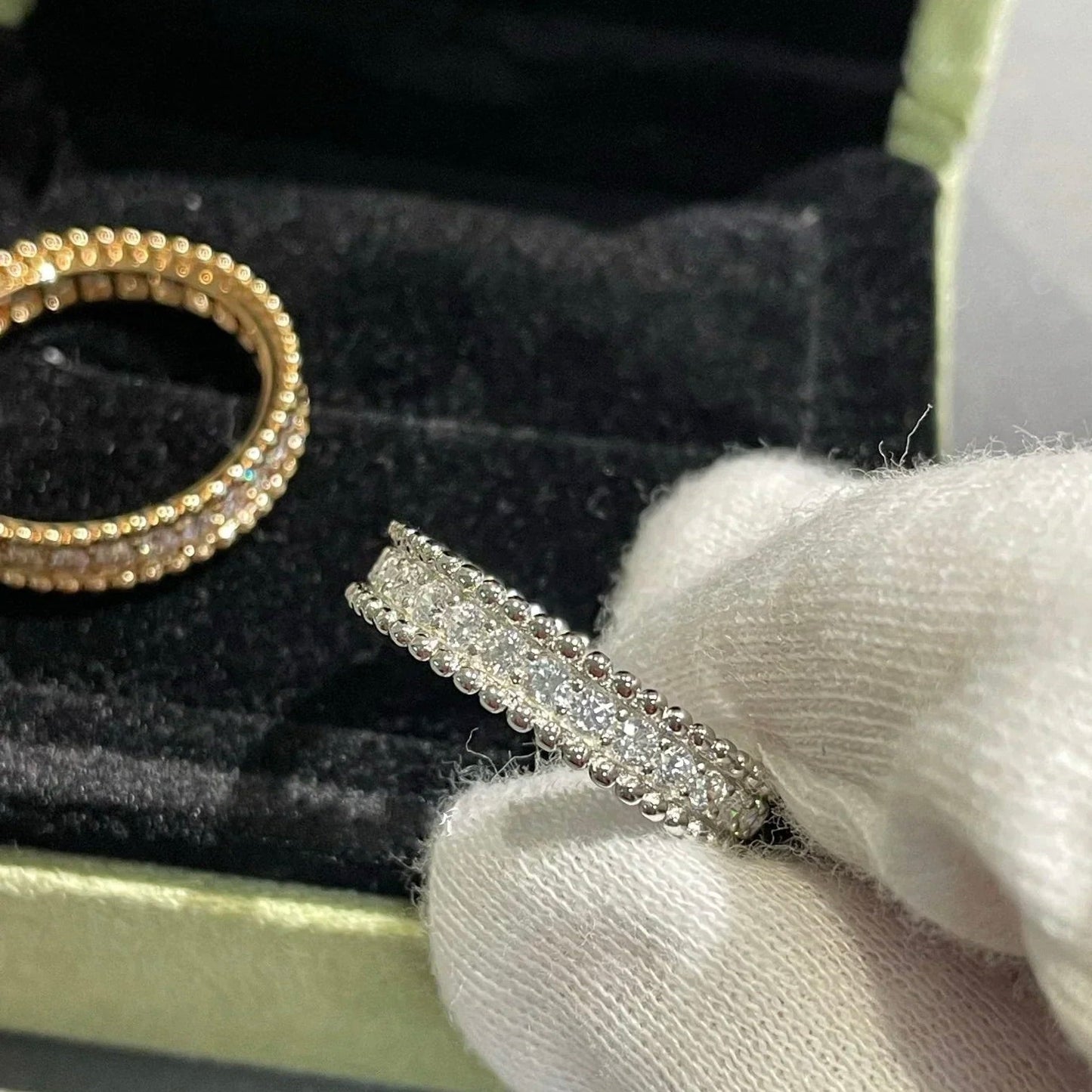 [AuraEcho]PERLEE DIAMOND SILVER RING