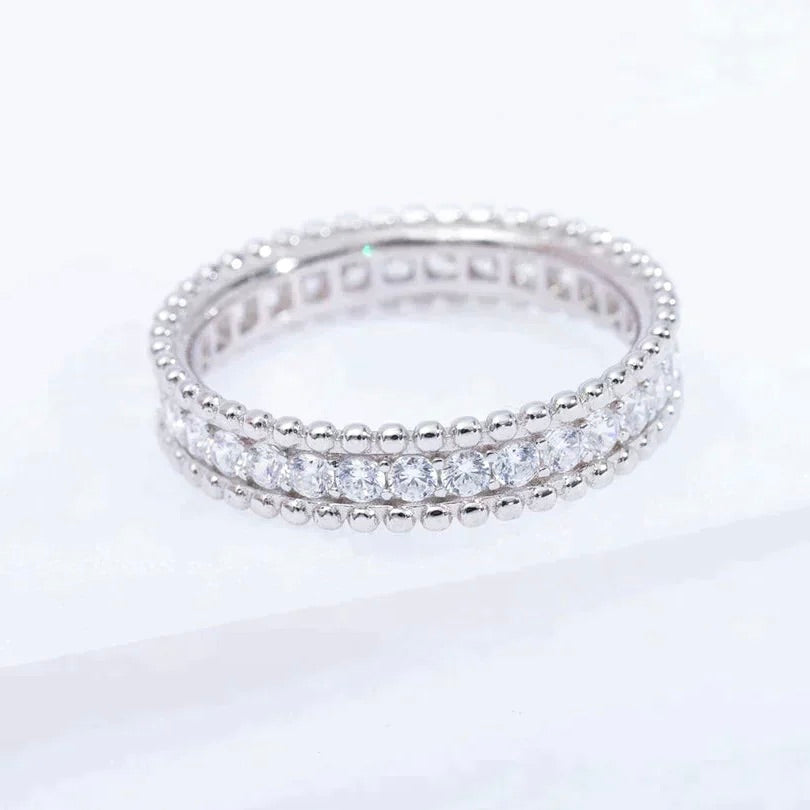 [AuraEcho]PERLEE DIAMOND SILVER RING