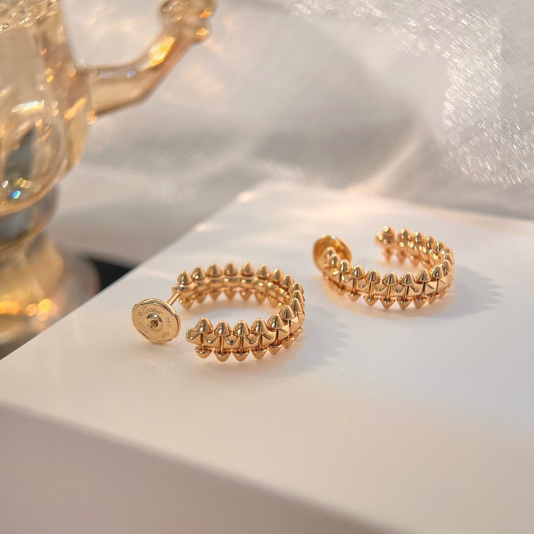[AuraEcho]CLASH SMALL HOOP EARRINGS