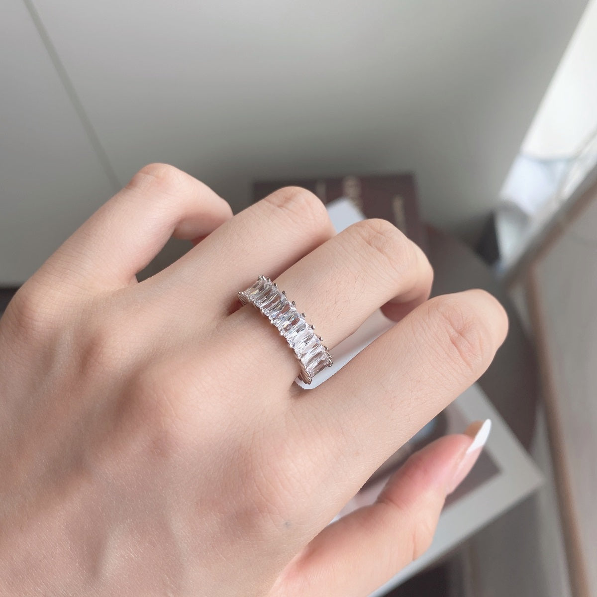 [AuraEcho]Unique Colorful Radiant Cut RIng