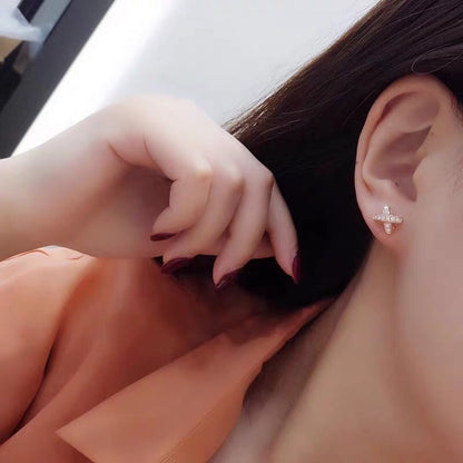 [AuraEcho]JEUX DE GOLD DIAMOND EARRINGS