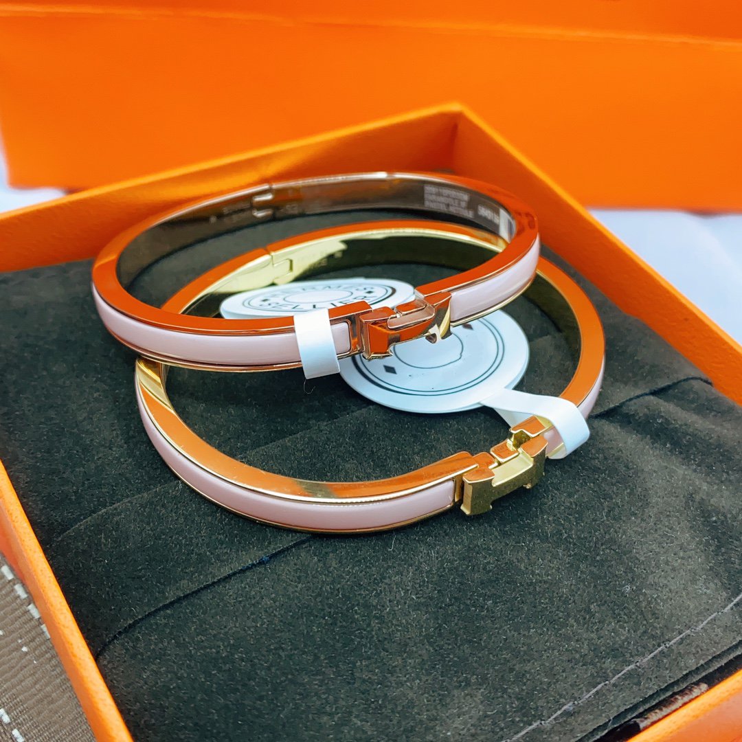 [AuraEcho]CLASSIC HM CLIC  PINK 8MM ENAMEL BRACELET