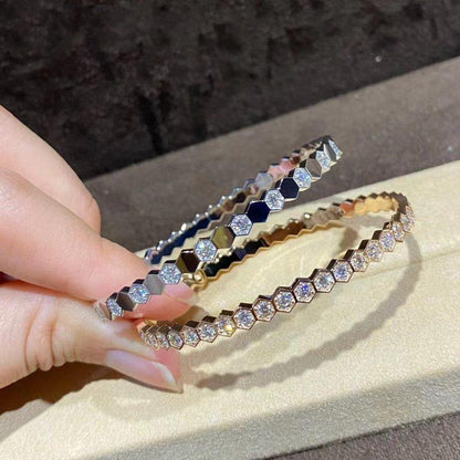 [AuraEcho]BEE LOVE GOLD BRACELET FULL DIAMOND