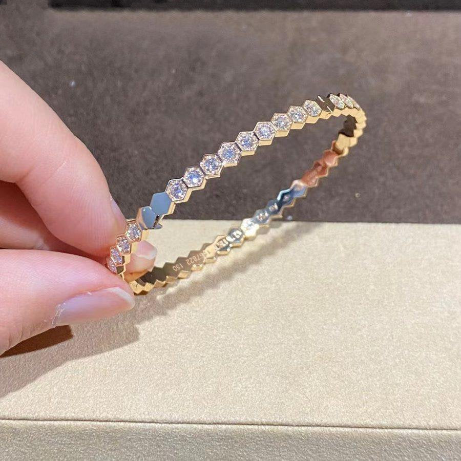 [AuraEcho]BEE LOVE GOLD BRACELET FULL DIAMOND