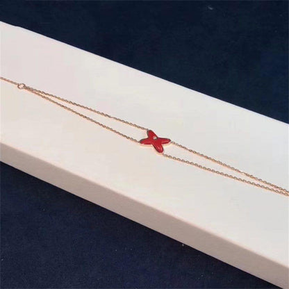 [AuraEcho]JEUX BRACELET CARNELIAN PINK GOLD 1 DIAMOND