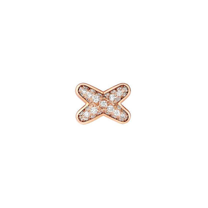 [AuraEcho]JEUX DE PINK GOLD DIAMOND EARRINGS
