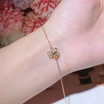 [AuraEcho]FRIVOLE GOLD FLOWER DIAMOND BRACELET