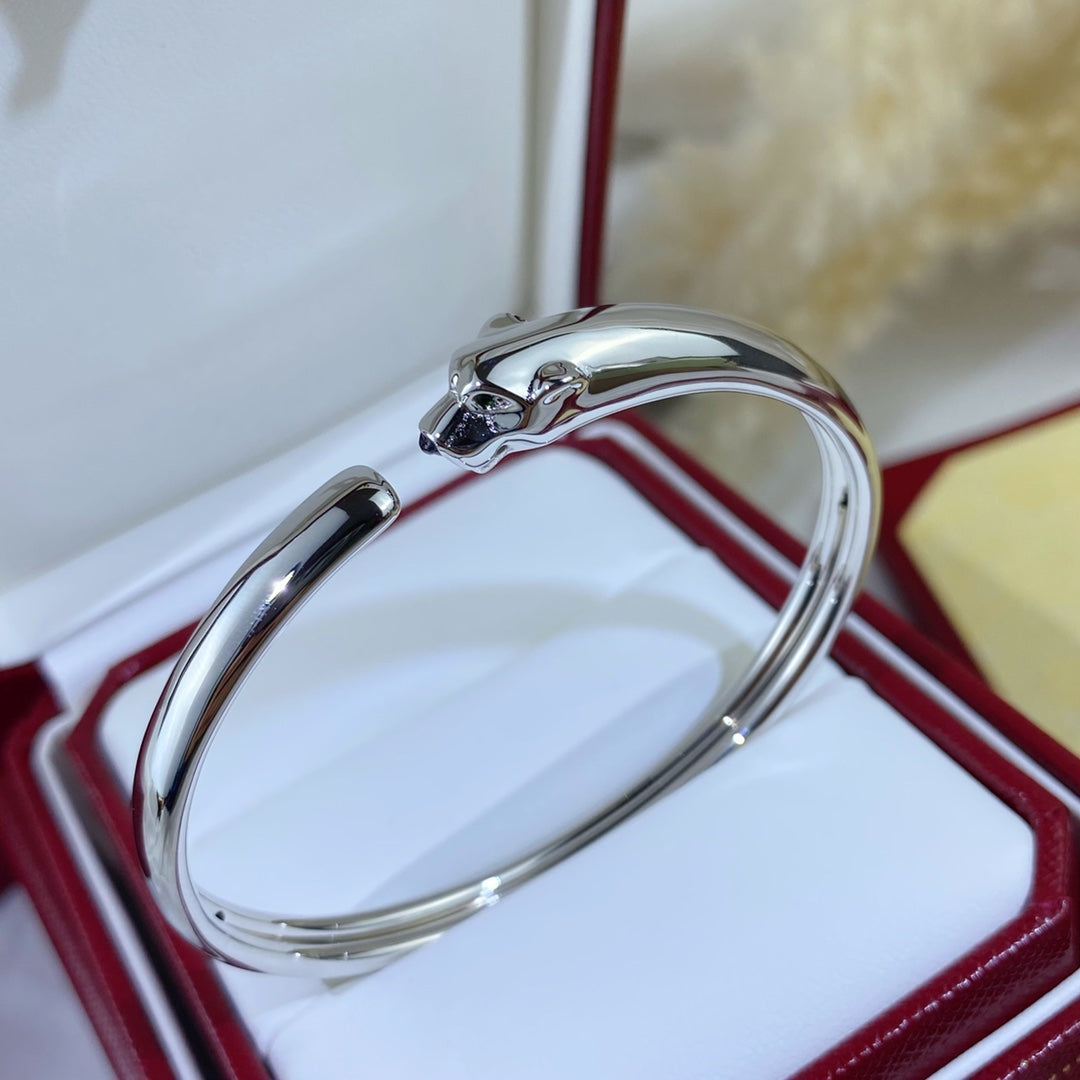 [AuraEcho]PANTHERE SILVER OPEN BRACELET