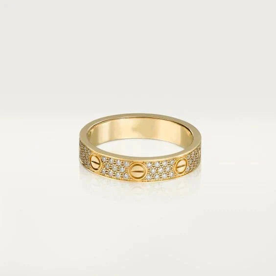 [AuraEcho]LOVE RING 3.6MM DIAMOND PAVED
